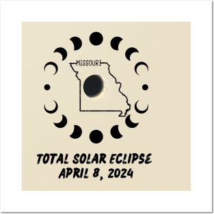 Missouri Total Solar Eclipse 2024 Posters and Art